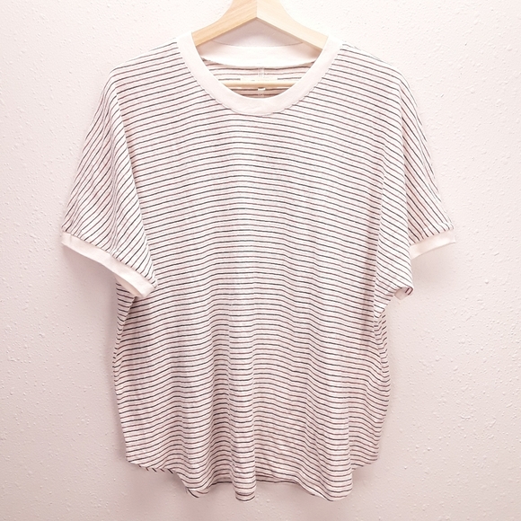 Madewell Tops - Madewell striped short dolman sleeve tshirt top
